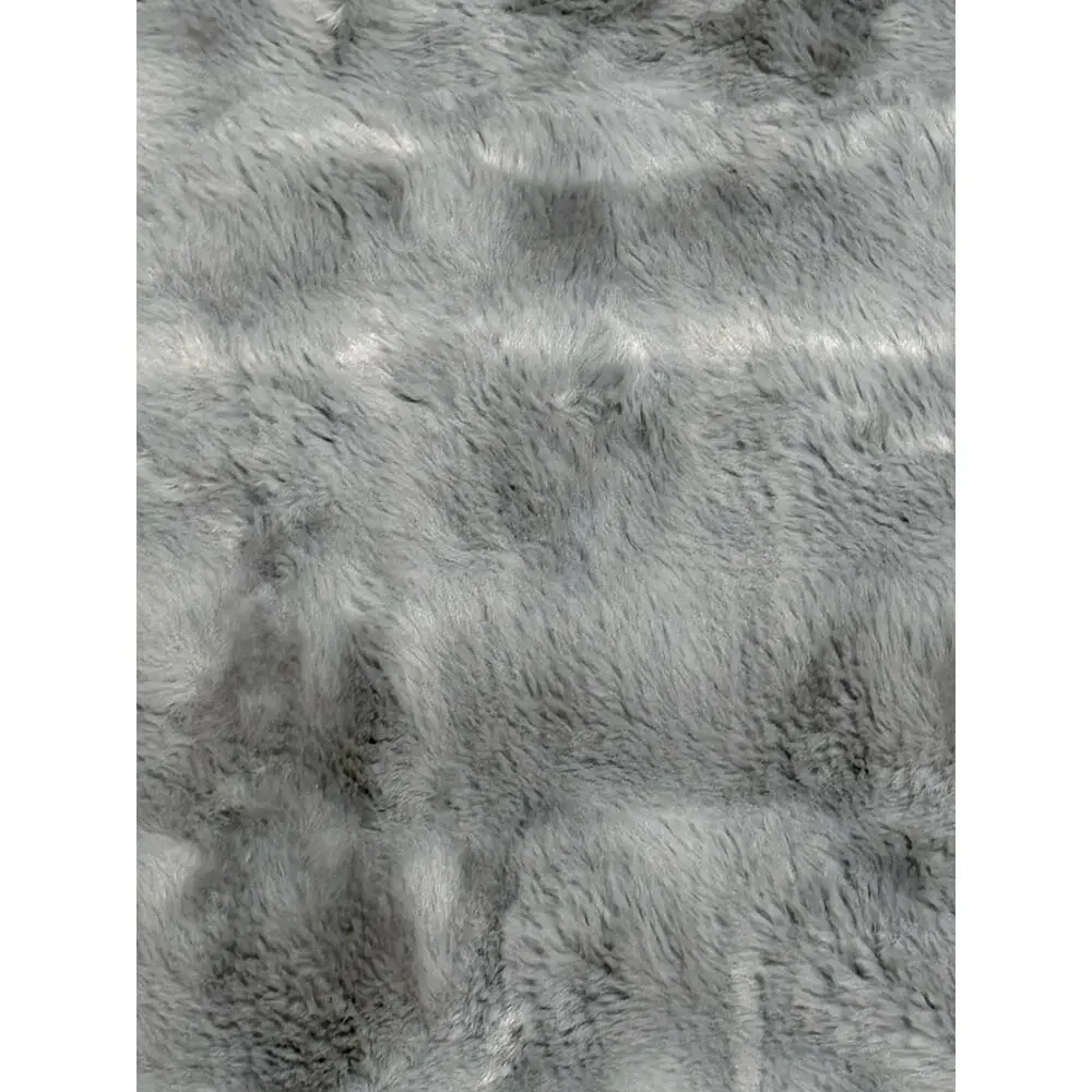 FRYE Faux Fur Throw Blanket 50 x 70” Reversible Grey Gray NWT TEXTURED Bubble